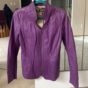 Danier purple leather coat small